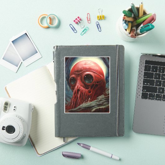 Sticker Créature Alien Sci-fi Horreur Art (Couverture iPad)