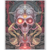 Sticker Créature Alien Surreal Horror Art (Devant)