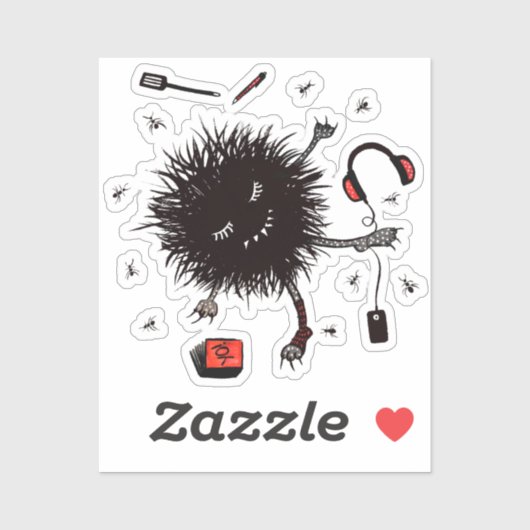 Sticker Créature Cute Lazy (Feuille)