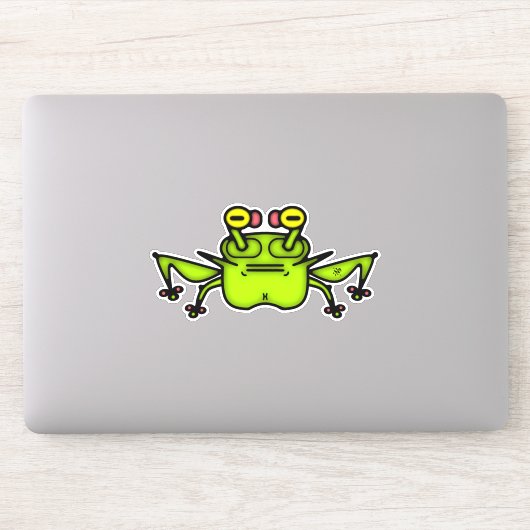 Sticker Créature de dessin animé étrange Grenouille Grinch (Ordinateur)