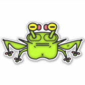 Sticker Créature de dessin animé étrange Grenouille Grinch (Devant)