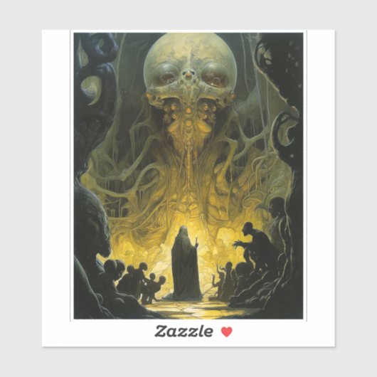 Sticker Créature du sous-monde Alien démon (Feuille)