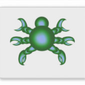 Sticker Créature futuriste verte art numérique (Devant)