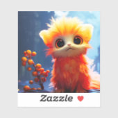 Sticker Créature orange (Feuille)