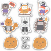 Sticker Créatures boisées d'Halloween super mignonnes (Devant)