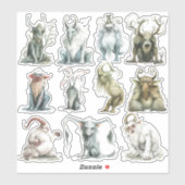 Sticker Créatures mythiques nordiques (Feuille)