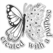 Sticker Créé avec un but (Devant)