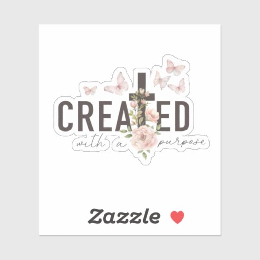 Sticker Créé dans un but (Feuille)