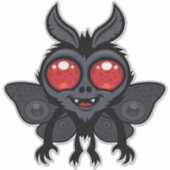 Sticker Creepy Cute Cryptid Mothman Monster (Devant)