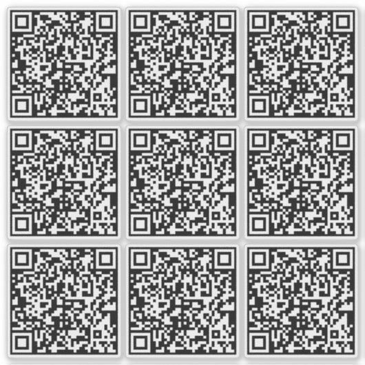 Sticker Créer 9 codes QR numérisables instantanément trans (Devant)