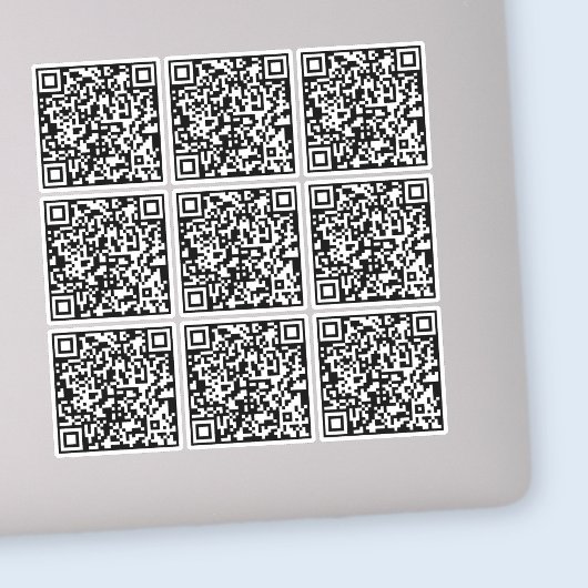 Sticker Créer 9 codes QR scannables instantanément Noir Bl