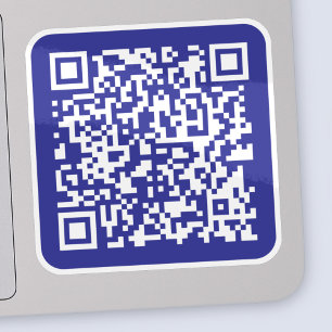 Sticker Créer un code QR analysable   Bleu foncé modifiabl