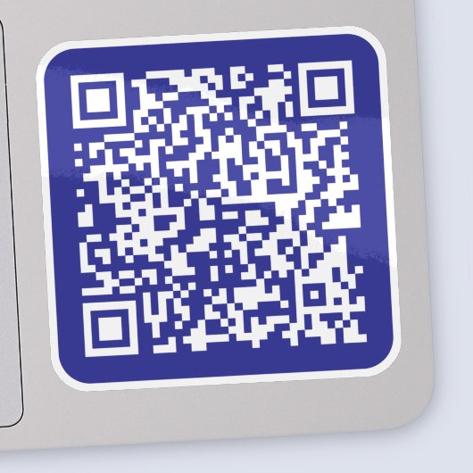 Sticker Créer un code QR analysable | Bleu foncé modifiabl