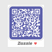 Sticker Créer un code QR analysable | Bleu foncé modifiabl (Feuille)