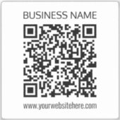 Sticker Créer un code QR d'entreprise Texte instantané et  (Recto)