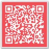 Sticker Créer un code QR rouge numérisable (modifiable) (Devant)