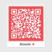 Sticker Créer un code QR rouge numérisable (modifiable) (Feuille)