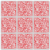 Sticker Créer un code QR rouge numérisable (modifiable) (Devant)