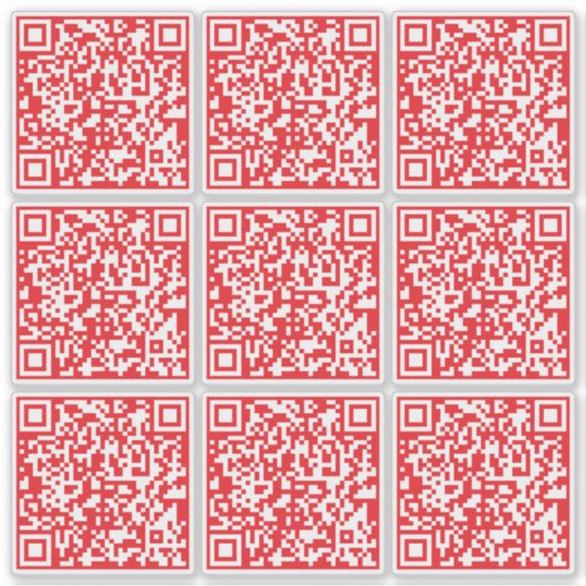 Sticker Créer un code QR rouge numérisable (modifiable) (Devant)