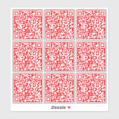 Sticker Créer un code QR rouge numérisable (modifiable) (Feuille)