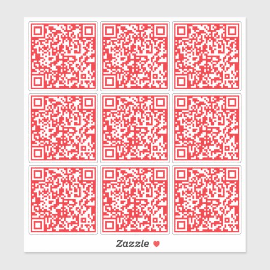 Sticker Créer un code QR rouge numérisable (modifiable) (Feuille)