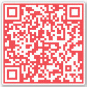 Sticker Créer un code QR rouge numérisable (modifiable) (Devant)