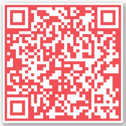 Sticker Créer un code QR rouge numérisable (modifiable) (Devant)