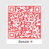 Sticker Créer un code QR rouge numérisable (modifiable) (Feuille)