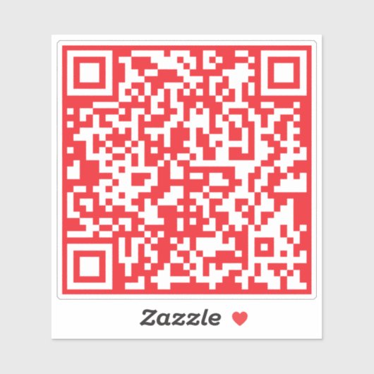 Sticker Créer un code QR rouge numérisable (modifiable) (Feuille)