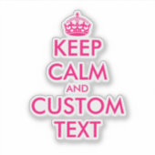 Sticker Créer un cool personnalisé garder calme les autoco (Devant)