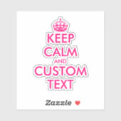 Sticker Créer un cool personnalisé garder calme les autoco (Feuille)