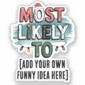 Sticker 😂 créer une citation de Noël la plus susceptible (Recto)