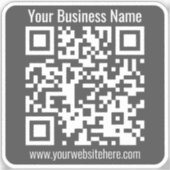 Sticker Créer votre propre code QR | gris foncé (Recto)