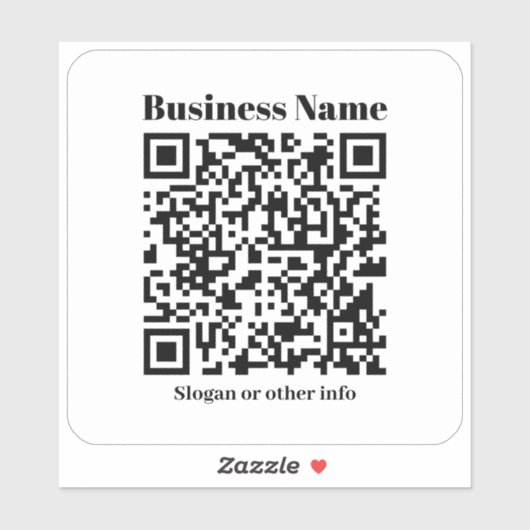 Sticker Créer votre propre code QR | Noir et transparent (Feuille)