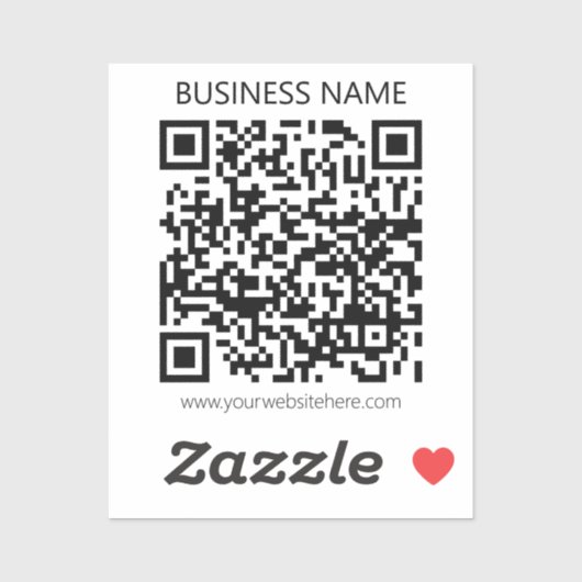 Sticker Créer votre propre code QR | Noir et transparent (Feuille)