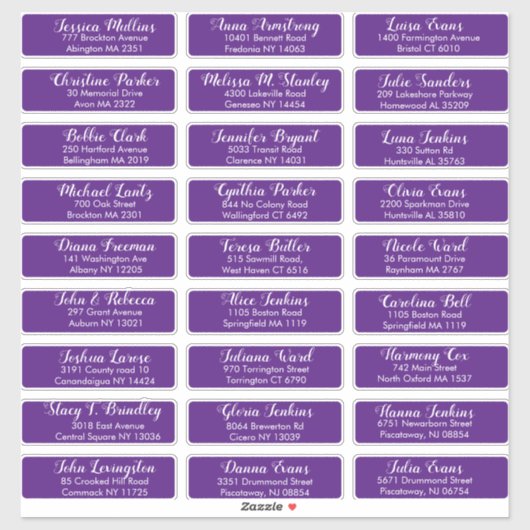 Sticker Créer Votre Propre Mariage Adresse Invitée Royal P (Feuille)