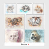 Sticker Créez facilement un contour de photo pour animaux  (Feuille)