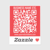 Sticker Créez instantanément votre propre code QR | Rouge  (Feuille)