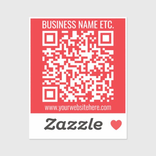 Sticker Créez instantanément votre propre code QR | Rouge  (Feuille)