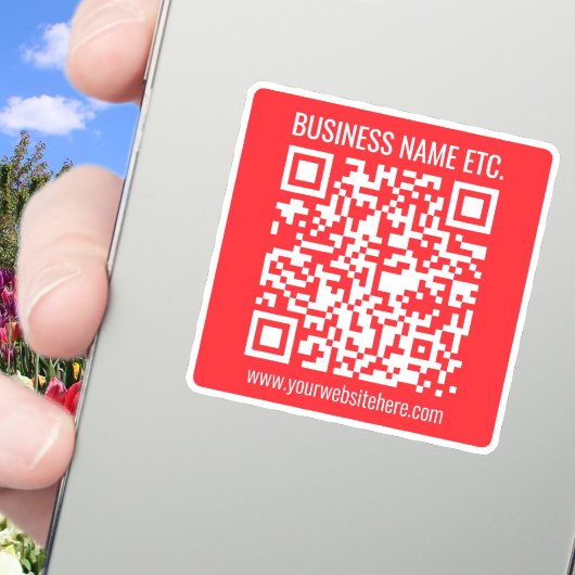 Sticker Créez instantanément votre propre code QR | Rouge 