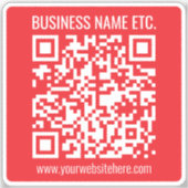 Sticker Créez instantanément votre propre code QR | Rouge  (Recto)