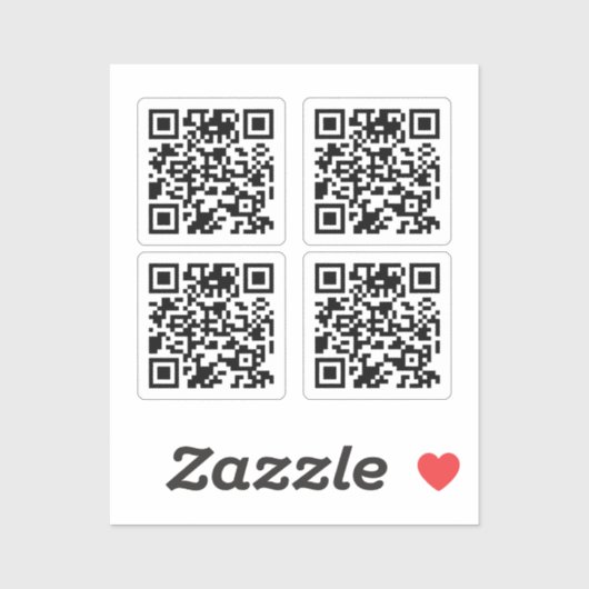 Sticker Créez votre jeu d'autocollants Qr Code Clear ! (Feuille)