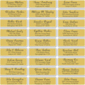 Sticker Créez votre propre adresse d'invité Mariage Gold B (Devant)