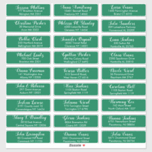 Sticker Créez votre propre adresse d'invité Mariage verte