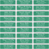 Sticker Créez votre propre adresse d'invité Mariage verte (Devant)