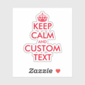 Sticker Créez votre propre amusant garder calme autocollan (Feuille)