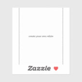 Sticker créez votre propre blanc  (Feuille)
