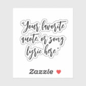 Sticker Créez votre propre devis de calligraphie (Feuille)