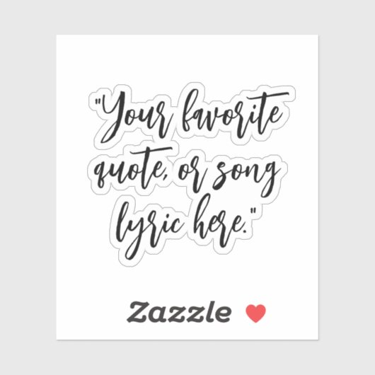 Sticker Créez votre propre devis de calligraphie (Feuille)