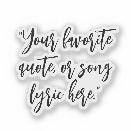 Sticker Créez votre propre devis de calligraphie (Devant)